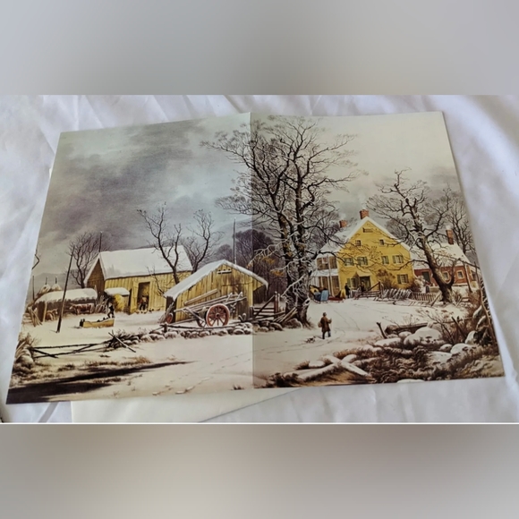 Winter In The Country - A Cold Morning Christmas Cards Set of 8 - NEW - Picture 2 of 8